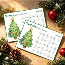 10/30 Kartu Tabungan Bertema Natal, Dirancang Khusus untuk Keluarga untuk Membuat Rencana Tabungan Natal yang Terarah. Kartu ini Membantu Pengguna Menabung Lebih Awal untuk Pembelian Liburan, Hadiah, dan Biaya Makan. - A - View 2