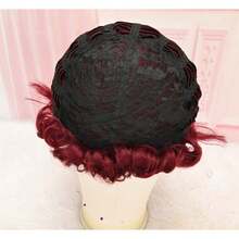 Tóc giả pixie ngắn thời trang màu đỏ-trắng, tóc sợi tổng hợp thẳng, tóc giả hóa trang Halloween cho tiệc tùng - Nhiều màu - Xem 8