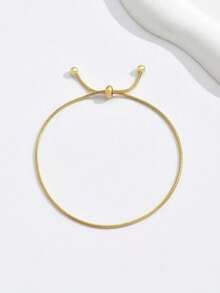 1pc Fashion Snake Chain Stainless Steel Bracelet, Minimalist Versatile Daily Wear, Celebration Party Accessory Lightweight Jewelry Gift For Her Women - Bracelet - View 5