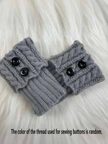 1 Pair Women's Winter Warm Boot Covers, Crochet Knitted Short Boot Socks, Leg Warmers, Warm Gift - Multicolor - View 14