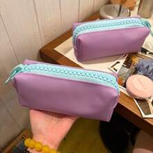 Creative Design PVC Large Zipper Jelly-Like Large Capacity Pencil Case, Colorful School Supplies Storage Bag For Back To School Season - Pencil Case - View 5