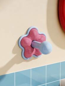 1pc Flower Shaped Adhesive Wall Hook, Cute Cartoon Design, For Hanging Bags, Hats, Towels, Nursery Room Storage Organizer - Multicolor - View 10