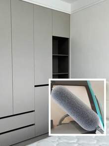 2pcs Grey Microfiber Duster With Telescopic Handle, Bendable And Washable Feather Duster, Adjustable Stainless Steel Pole Dusting Cleaner, Suitable For High Ceilings, Blinds, Furniture And Home Cleaning - Static Electricity - View 3