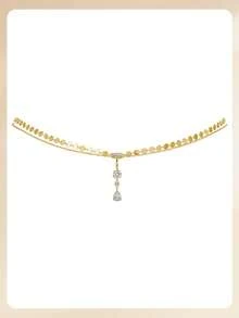 TOKRING Belly Button Ring With Waist Chain For Women, Gold Cubic Zirconia Dangle Navel Piercing, Adjustable Body Jewelry For Summer Beach Bikini - Waist Chain Belly Piercing - View 5