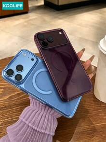 Funda de teléfono magnética transparente color rojo vino, carcasa de TPU transparente minimalista y a prueba de golpes, compatible con iPhone 18 Pro Max, 18 Pro, 17, 17 Pro, 17 Pro Max, 16 Pro, 15 Pro Max, 16 Pro Max, 15, 15 Pro y 16 - Rojo cereza - Ver 8