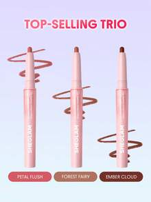 SHEGLAM [3Pcs] Cloudline Blur Lip Liner Bundle Set - Petal Flush+Forest Fairy+Ember Cloud - View 2