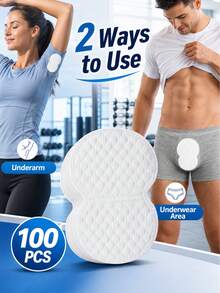 100pcs/Pack Sports Sweat-Absorbing Pads, Ultra-Thin Breathable Invisible Underarm Sweat Pads, Disposable Unisex Underarm Sweat Pads, Comfortable Odorless, Effectively Prevent Underarm Sweat, Sweat-Absorbing Pads (5.1 * 3.5 Inches) - Picture Color - View 4