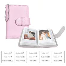 Compatible con Mini 12/11/9 Álbum de fotos instantáneas de 3 pulgadas con 64 ranuras Álbum de fotos de hojas sueltas insertables Gran capacidad Álbum de almacenamiento de fotos de tarjeta duradero Múltiples colores disponibles Libro de colección de fotos - Ver 15