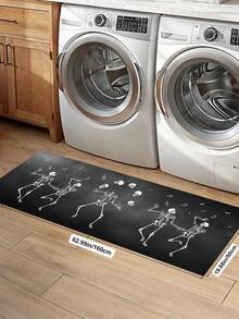 1/2pcs Halloween Floor Mat, Skull Pattern, Autumn Vintage Diatomaceous Earth Mat, Super Absorbent, Non-Slip, Perfect For Bathroom, Kitchen And Dining Room, Quick Drying, Perfect Gift For Home Decor And Bathroom Mat, Halloween Holiday Gift! - Multicolor - View 15