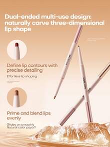 Mistine Dual-Ended Lip Liner Pencil, Natural Contouring For 3D Lip Shape, L02 - L02 - View 6