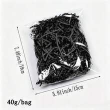 40g Black Raffia Paper Shreds Filler, Used For Gift Packaging Basket Filling, Birthday Wedding Party Supplies - Multicolor - View 13