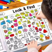 32-Page Children's Time Workbook, Suitable For Home Education And Kindergarten Activities, Includes Reading And Math Practice Sheets, Great For Classroom Teaching And Back To School Supplies. - Multicolor - View 1