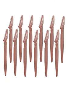 30/24/12/6/3/1pc Brown Razor Set, Exfoliating Hair Removal Tool, Body Hair Trimmer And Facial Care Kit, Suitable For Travel And Bedroom, Affordable Makeup Beauty Tool, Travel Essential - Coffee Brown - View 4