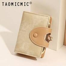 Women's Short Bifold PU Leather Wallet, Detachable Coin Pouch, Card Slots And ID Window, Vintage Classic Portable Style, Suitable For Daily Commute, Birthday Gift - Multicolor - View 9