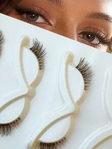 5 Pairs Brown False Eyelashes Soft Fluffy 3D Faux Mink, Natural Soft Hand-Woven - Halloween Date Party Essential, Skin-Friendly Non-Irritating No Residue, Reusable, Atmospheric Brown Tone Eyelashes, Suitable For Commute Daily Charm And Special Occasions - View 5