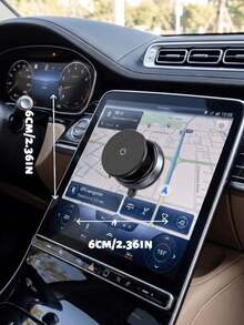 Vacuum Black Magnetic Phone Holder | 360° Adjustable | Ultra-Strong Magnetic Suction | Suitable For Smooth Surfaces | Compatible With Android And All Smartphones | Supports Horizontal/Vertical Use | Detachable Design | Hands-Free | Car Dashboard Phone Holder - Black - View 5