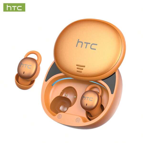 HTC NE97, pantalla LED para nivel de batería, estuche protector deslizante, auriculares intraurales, auriculares para dormir que no presionan las orejas, diseño intraural incrustado, no se caen al andar en bicicleta o hacer deporte, sonido de alta fidelidad, aislamiento acústico del 100% al usarlos