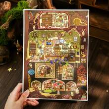 Retro Store Scene Sticker,Aesthetic Large Size Landscape Stickers,Immersive DIY Stickers,Scrapbooking Stickers,Micro Scene Stickers,Scenery Stickers,Stress Relief,Halloween Gifts,Craft Lovers - A - View 3