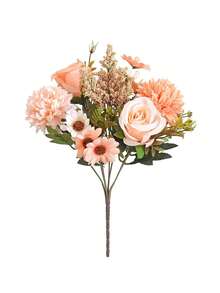 1pc Simulated Rose, Embroidered Ball, Small Daisy, Hand-Held Flower, Artificial Simulation Mixed Bouquet, Bride's Hand-Held Flower, Home Decoration Fake Flower, Can Be Used To Decorate Banquet Tables, Event Scene Decoration, Porch, Party Decoration - Multicolor - View 16