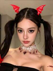 Halloween Dark Style Cute Leather Devil Wings Hair Clip Cat Ears Bat Wings Lolita Headpiece Creative Hair Accessory - Multicolor - View 4