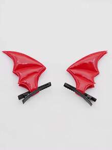 Halloween Dark Style Cute Leather Devil Wings Hair Clip Cat Ears Bat Wings Lolita Headpiece Creative Hair Accessory - Multicolor - View 5