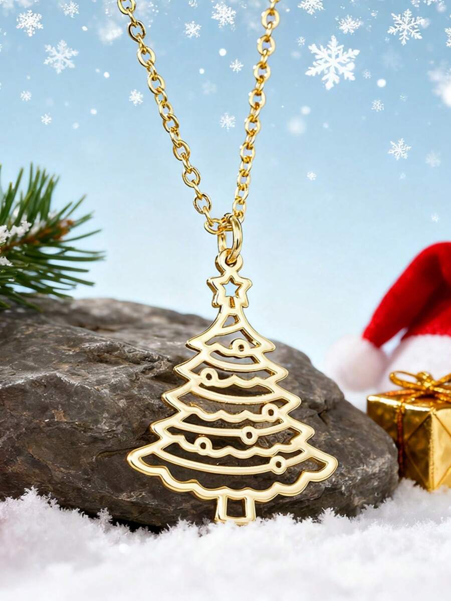 1pc Elegant Pendant Necklace Women's Christmas Party Accessory Gift - 1# - View 1