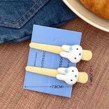 4pcs New Popular Cute Miffy Rabbit Desktop Decoration Ornament, Cute Little Rabbit Decoration Ornament, Perfect Birthday Gift For Family And Friends, Little Surprise, School Start Gift Preferred - Multicolor - View 7