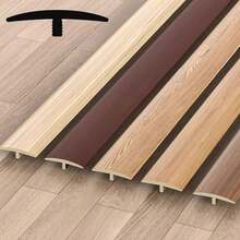 1pc Tile To Laminate/Vinyl/Carpet Floor Transition Strip, PVC Flat Joint Gap Divider, Self-Adhesive - Transition Sticker - View 1
