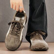 Men's Suede Training Shoes, Popular Style, Sizes 39-44 - Brown - View 1