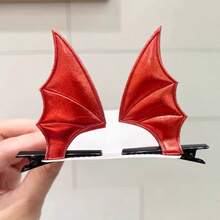 Halloween Dark Style Cute Leather Devil Wings Hair Clip Cat Ears Bat Wings Lolita Headpiece Creative Hair Accessory - Multicolor - View 7