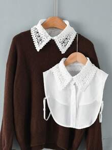1pc Minimalist Elegant Hollow Fake Collar, Women's Fashion Versatile Sweatshirt, Suitable For Daily Wear - Multicolor - View 1