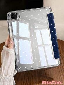 Blue Polka Dot Protective Case, Compatible With IPad Air 8(M4)2026(11 Inch), Air 4/5 10.9 Inch, 7/8/9 Gen 10.2 Inch, Built-In Pen Slot, Compatible With Samsung Tab S6 10.4 Inch, Compatible With Kindle 11th Gen(2022/2024), Kindle Clara 2E, Clara Colour, Clara BW (6 Inch) And Libra Colour (7 Inch), Cute Sweet Fashion Design, Suitable For Birthday And Holiday - Multicolor - View 3