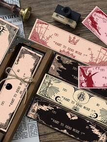 30pcs Pastel Reading Bookmarks Decorative Small Cards Books Decorative Cards Reading Labeling Cards - A - View 9