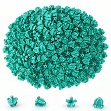 100pcs Crown Flower Beads, 12mm Hawaiian Crown Flower Random Mixed Colors, Straight Hole Glossy Colorful Flower Beads, Resin And Synthetic Coral Pink - Multi-color - View 26