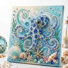 1set Ocean Pearl Art DIY Kit, 3D Beaded Mosaic Canvas Craft With Tropical Fish, Coral Reef And Shell Design, Rhinestone Art Set For Coastal Home Decor, Bathroom Decor, Beach House Display, Creative Handmade Gift And Ocean Themed Craft Project - Ocean DIY Diamond Painting - View 17