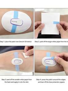 1 Set 10pcs Self-Adhesive Waterproof Patches, Sweat-Proof, Low-Allergen, Latex-Free, PU Film Waterproof Blank Patches With Center Hole, Washable Transdermal Patches - Multicolor - View 4
