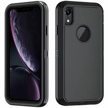 Heavy Duty Shock Resistant Phone Case For Galaxy/Apple, Matte Black Full Body Sturdy Protective Cover With Camera Protection - Black - View 33