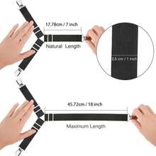 4/8 Pcs Adjustable Bed Sheet Fixer Duvet Cover Clips, Metal Anti-Slip Fastener For Sofa Cover Tablecloth Tent, Durable Easy Install Bed Sheet Holder, Home Bedroom Bedding Accessories, Ideal For Bed Comforter Bedding Bedroom Room Decor - Black - View 11