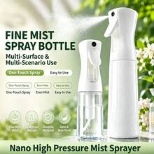 Continuous Fine Mist Spray Bottle High Pressure Refillable Water Sprayer Leak-Proof Transparent Plastic Spray Bottle Suitable For Plant Watering, Gardening, Alcohol Disinfection, Skincare & Makeup Liquid Dispensing, Home & Travel Use - Spray Bottle - View 1