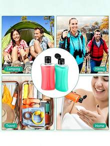 100ml Flat Travel Bottle With Flip Cap And Funnel, PET Plastic Leak-Proof Squeeze Bottle, Suitable For Shampoo, Lotion, Body Wash, Refillable Cosmetic Dispenser Bottle, Travel Toiletries And Beauty Essentials, Transparent - Multicolor - View 5