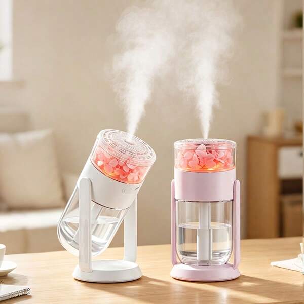 280ml New Eternal Flower Oscillating Humidifier Atmosphere Light, Home USB Plug-In Atmosphere Light, Car-Mounted, Indoor Air Humidifier Light