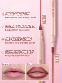 SHEGLAM [3Pcs] True Stain Transfer-Proof Liquid Lip Liner Bundle Set - 110 Pinky Promise;012 Bare Blush;505 But First,Coffee - View 9