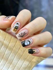 Halloween Nail Stickers Color Gradient DIY Self-Adhesive Art Decal Strips Manicure Decorations Suitable For Home, Workplace, Outdoor Travel, Gift Giving, Salon - Multicolor - View 5
