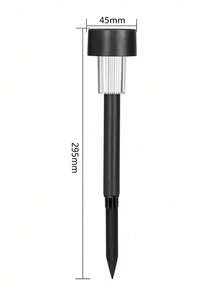1/5/10/12pcs Black Plastic Solar Path Lights, LED Solar Lawn Lights, Waterproof Outdoor Ground Stake Lights, Suitable For Garden, Yard, Patio, Walkway, Backyard Landscape Decorative Lighting - Black - View 11