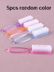 5/1pc Nail Cleaning Brush, Long Handle Multi-Function Brush, (Slight Color Difference Does Not Affect Use) - Multicolor - View 13