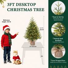 SHARECONN 2FT 3FT 4FT 5FT  Pre-Lit Artificial Mini PE Christmas Tree For Xmas Decorations - UK Plug(220-240V) - View 8