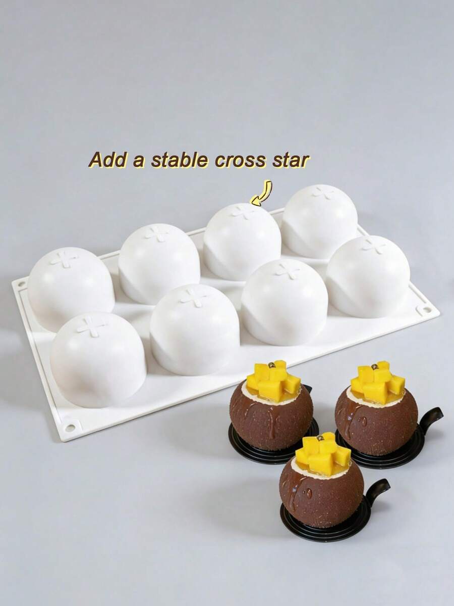 3D Spherical Silicone Mold For Mousse Cake Baking, Spherical French Dessert Chocolate Truffle Pastry Tool, Kitchen Accessory - Multicolor - View 1