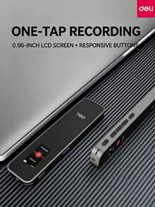 DELI MP304 Smart Voice Recorder, Intelligent Noise Reduction, 10m Long-Range Pickup, Meeting Interview Training Classroom Recorder, 20-Hour Battery Life, Recording File Protection - View 2