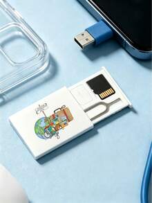 SIM Card Holder, Portable Mobile Phone SIM Card Ejector Tool, Multi-Functional TF Memory Card Protector And Organizer, Suitable For Business Trips And Travel, Compact And Anti-Loss Card Storage, Ideal For Students And Travelers. - Multicolor - View 1