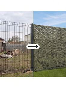 Balcony Shade Screen 2 * 2 M, Waterproof Oxford Fabric Cover With Openwork Design For Partial Sun Shading And Added Privacy, Lightweight Outdoor Screen With Easy Mounting For Balcony Terrace Pergola Fence And Patio - A - View 3